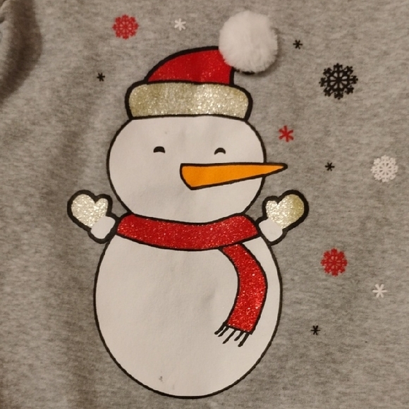 Gray Snowman Kids Sweatshirt - Picture 5 of 5